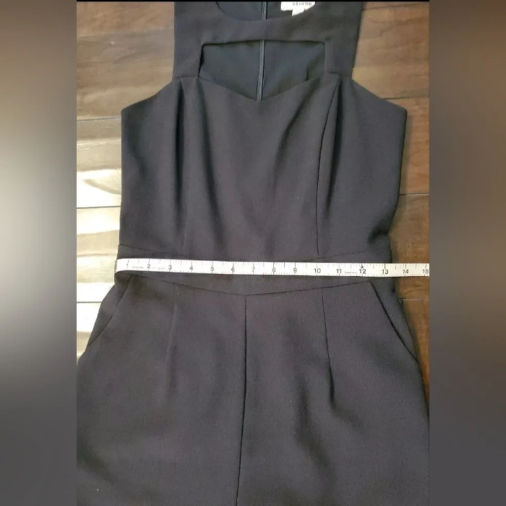 Black Geometric Cut Out Storee Jumpsuit Onesie - Picture 5 of 7